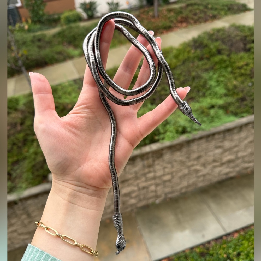 Bendable Black Snake Necklace - Picture 3 of 4